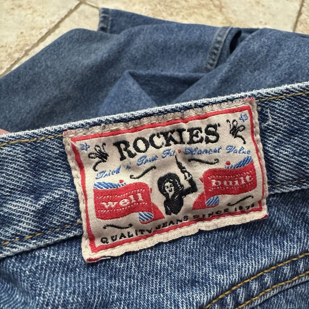 Vintage Rockies Jeans Womens 15R High Rise Tapered Relaxed Mom Western Y2K - Picture 16 of 16